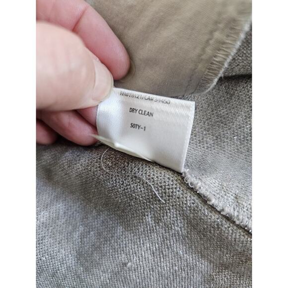 Eileen Fisher Linen Blend Gray Silver Metallic Shimmer Blazer Women's Size M - Picture 9 of 11